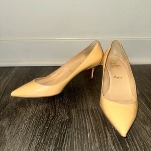 Christian Louboutin, nude kitten heels
